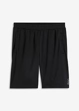 Sport-Shorts, schnelltrocknend in schwarz von vorne - bonprix