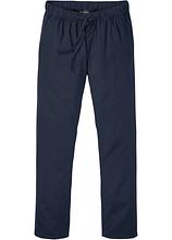 Regular Fit Schlupfhose aus luftigem Leinen-Mix, Straight in blau von vorne - bonprix