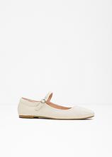 Mary-Janes in beige von vorne - bonprix