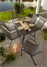 Gartenmöbel Set (7-tlg.Set) in grau (Ambiente) - bonprix