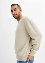 Rundhalspullover aus weichem Baumwollmix, Loose Fit