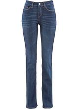Optional[Straight Jeans Mid Waist, Stretch in blau von vorne - bonprix]