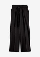 Bundfaltenhose aus Viskose-Mix in schwarz von vorne - bonprix