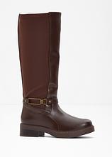 Weitschaftstiefel in braun - bonprix