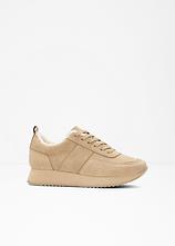 Optional[Gefütterte Plateau-Sneaker in beige - bonprix]