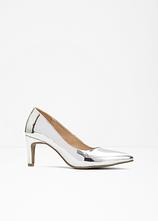 Pumps in Lack-Optik in silber - bonprix
