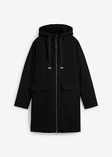 warm wattierter Winterparka mit Teddyfutter in Kapuze in schwarz von vorne - bonprix