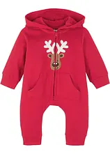 Baby Sweat Overall mit Weihnachtsmotiv aus Bio Baumwolle