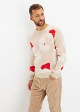 Feinstrickpullover mit Weihnachtsmotiv