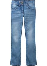Bootcut-Jeans Mid Waist in blau von vorne - bonprix