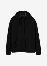 Optional[Oversized Funktions-Hoodie mit Modal, ultrasoft in schwarz von vorne - bonprix]