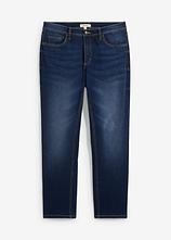 Optional[Regular Fit Stretch-Jeans, Straight in blau von vorne - bonprix]
