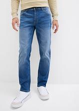 Regular-Fit-Jeans, Straight in blau von vorne - bonprix