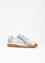 Sneaker im Retrolook in silber - bonprix