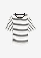 T-Shirt aus schwerer Bio-Baumwolle in weiß von vorne - bonprix