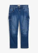 Relaxed Fit Cargo-Stretch-Jeans, Straight