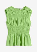 Optional[Blusentop aus softem Viskose-Mix in grün von vorne - bonprix]