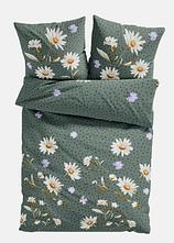 Linon-Bettwäsche in grün von vorne - bonprix