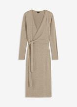 Midi-Strickkleid in beige von vorne - bonprix