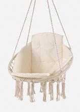 Hängesessel Boho Style in beige von vorne - bonprix