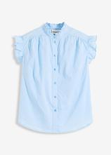 Optional[Bluse aus reiner Baumwolle in blau von vorne - bonprix]