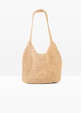 Strohshopper in beige von vorne - bonprix