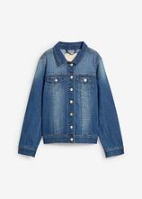 Oversize-Jeansjacke in blau von vorne - bonprix