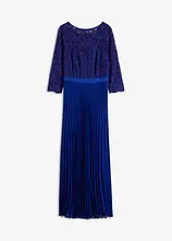 Chiffonkleid mit Spitze und Plissee-Rock
