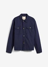 Übergangsjacke aus reiner Baumwolle in blau von vorne - bonprix