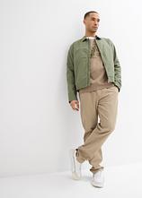 Übergangsjacke aus reiner Baumwolle in grün im Look von vorne (Totalaufnahme) - bonprix