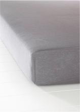 Jersey Spannbettlaken in grau von vorne - bonprix