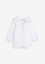 Tunika aus reinem Leinen in weiß von vorne - bonprix