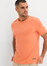 T-Shirt aus reiner Bio-Baumwolle in orange von vorne (im Anschnitt) - bonprix