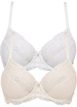 BH mit feiner Spitze (2er Pack) in rosa von vorne - bonprix