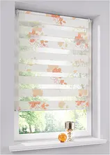 Doppelrollo mit Blumenmuster