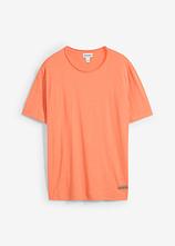 T-Shirt aus reiner Bio-Baumwolle in orange von vorne - bonprix