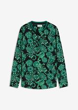 Optional[Tunikabluse aus fließender Viskose in grün von vorne - bonprix]