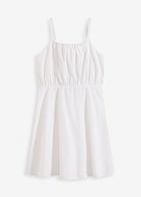Minikleid aus reiner Bio-Baumwolle in weiß von vorne - bonprix