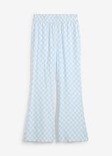 Optional[Karierte Marlenehose aus fließender Viskose in blau von vorne - bonprix]