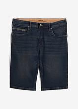 Stretch-Jeans-Bermuda, Slim Fit in blau von vorne - bonprix