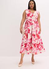 Maxikleid aus glänzendem Satin in weiß von vorne (Totalaufnahme) - bonprix