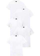 T-Shirt (5er Pack) in weiß von vorne - bonprix