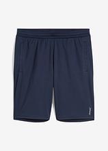 Sport-Shorts, schnelltrocknend in blau von vorne - bonprix