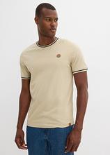 T-Shirt aus reiner Bio-Baumwolle in grün von vorne (im Anschnitt) - bonprix