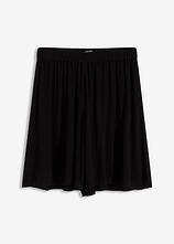 Strandshorts aus fließender Viskose in schwarz von vorne - bonprix