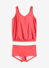 Tankini schnelltrocknend (2-tlg. Set) in pink von vorne - bonprix