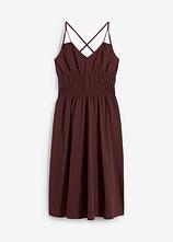 Trägerkleid aus reiner Bio-Baumwolle in braun von vorne - bonprix