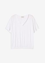 Oversize-Shirt aus softem Viskose-Mix in weiß von vorne - bonprix