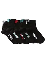 Sportsocken mit Schriftzug mit Bio-Baumwolle (5er Pack)