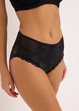 Maxislip mit zarter Spitze (2er Pack) in weiß von vorne - bonprix